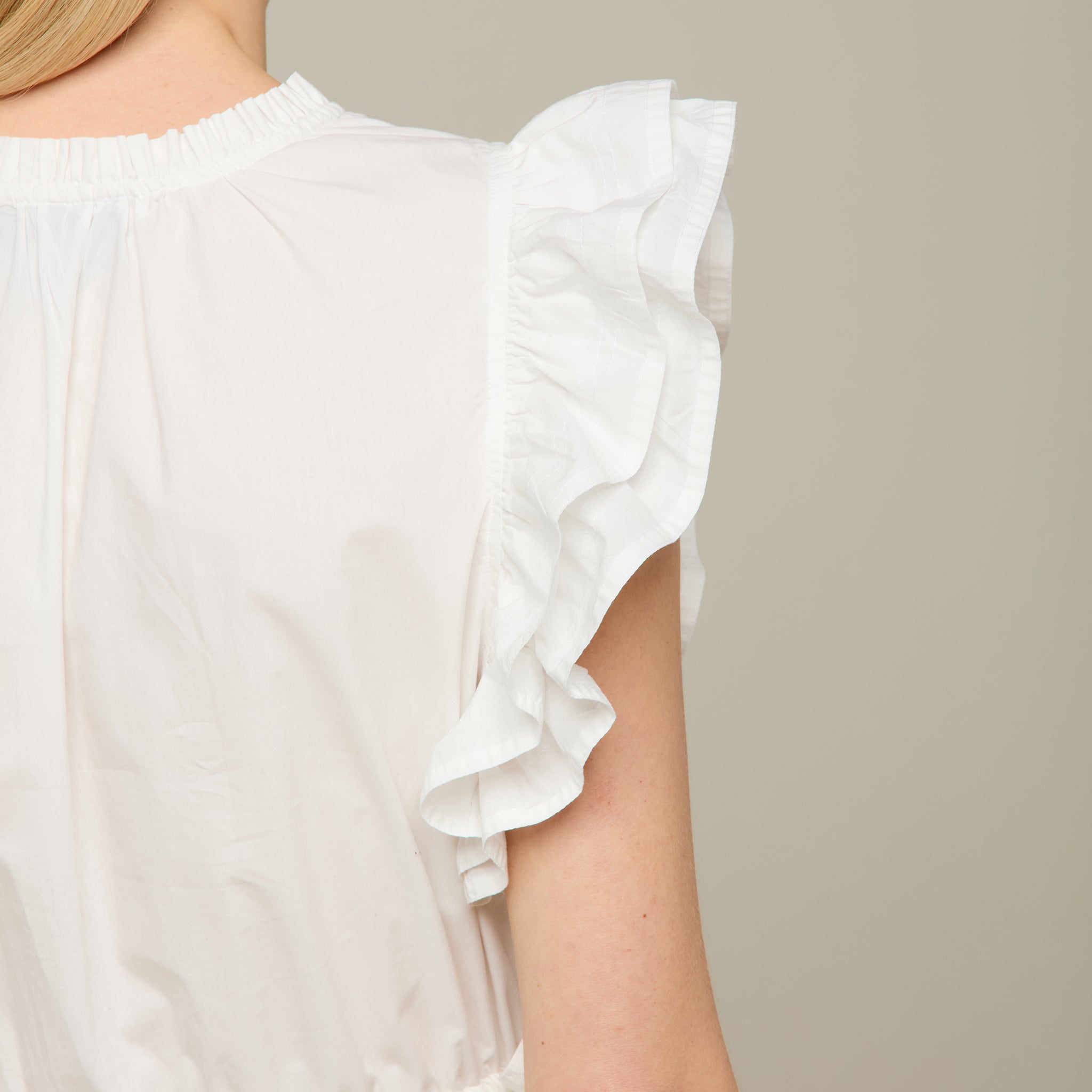 Peplum Top :: White