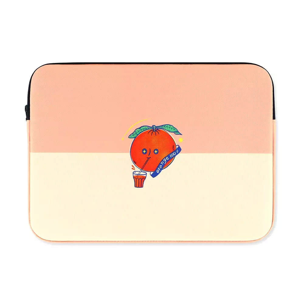 Pink Orange Graphic Laptop Sleeves 13 15 inch Cases Protective Covers Handbags Square Pouches Designer Artist Prints Cute Lightw