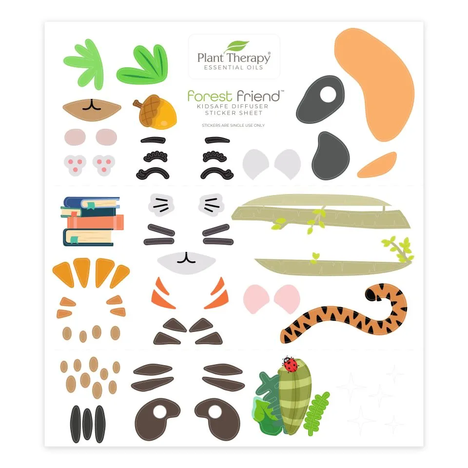 Plant Therapy Forest Friends KidSafe Diffuser with Sticker Sheet