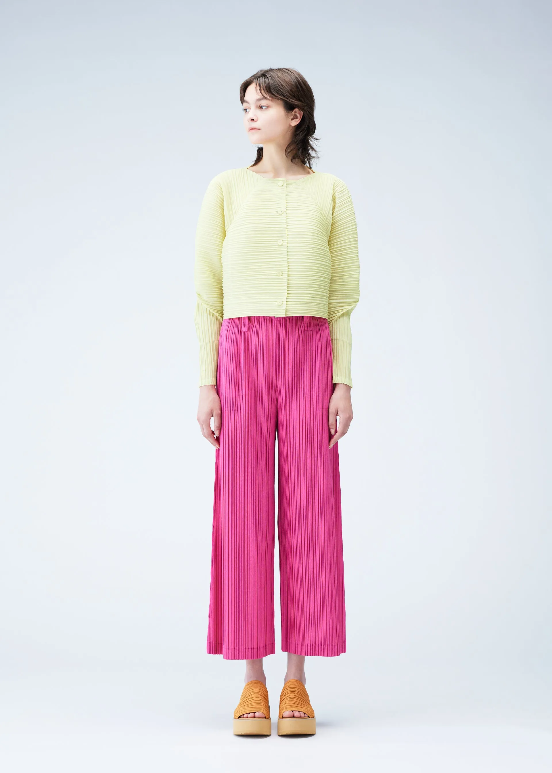 PLEATS PLEASE ISSEY MIYAKE  RAMIE PLEATS CARDIGAN   