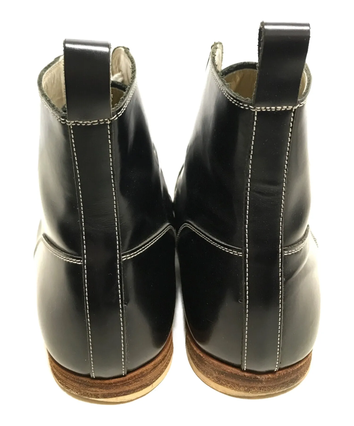 [Pre-owned] COMME des GARCONS HOMME HOMME Bowling Shoes Leather Boots Wood Sole