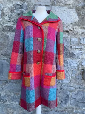 Rainbow tweed coat  uk 14