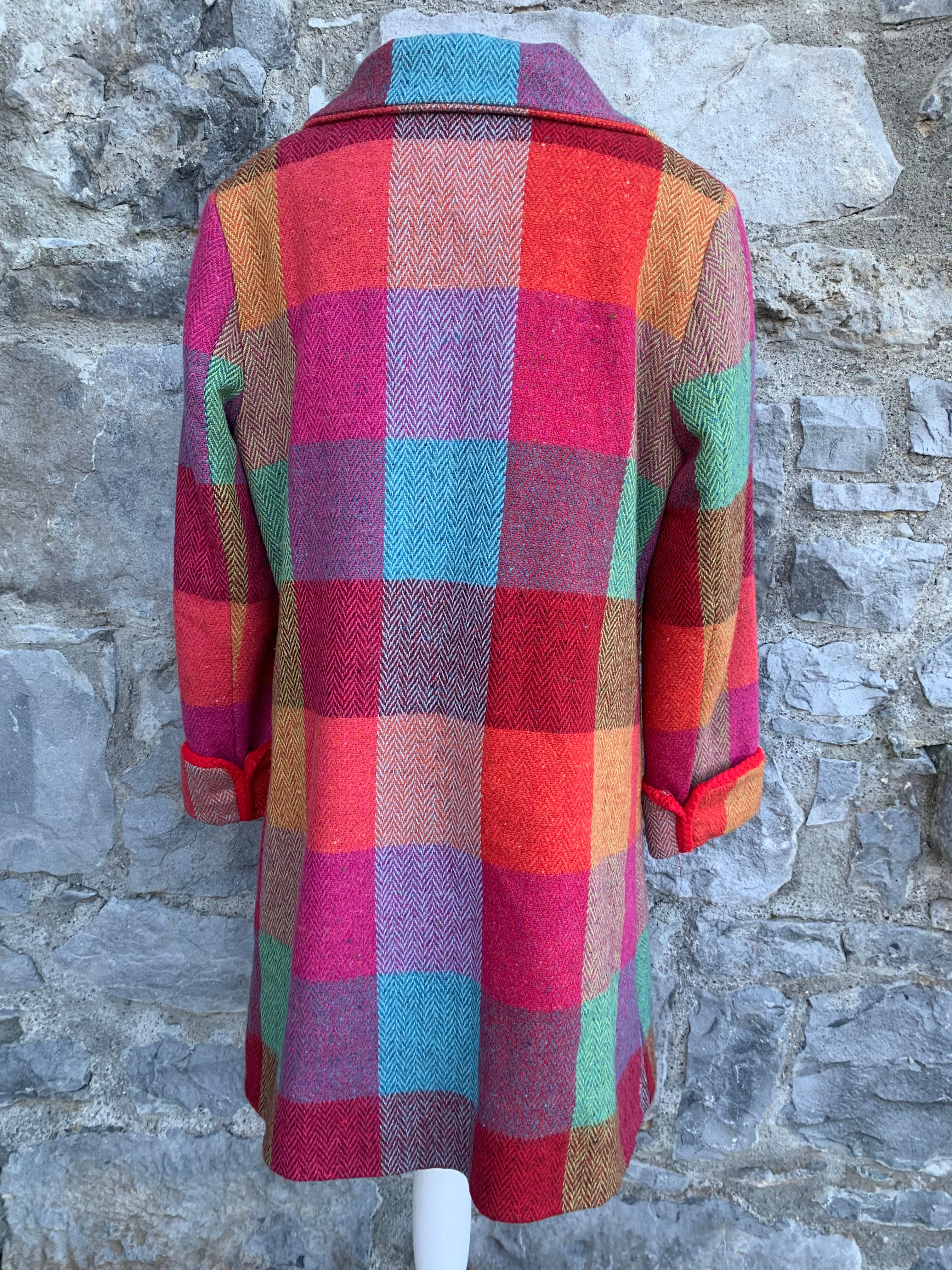 Rainbow tweed coat  uk 14