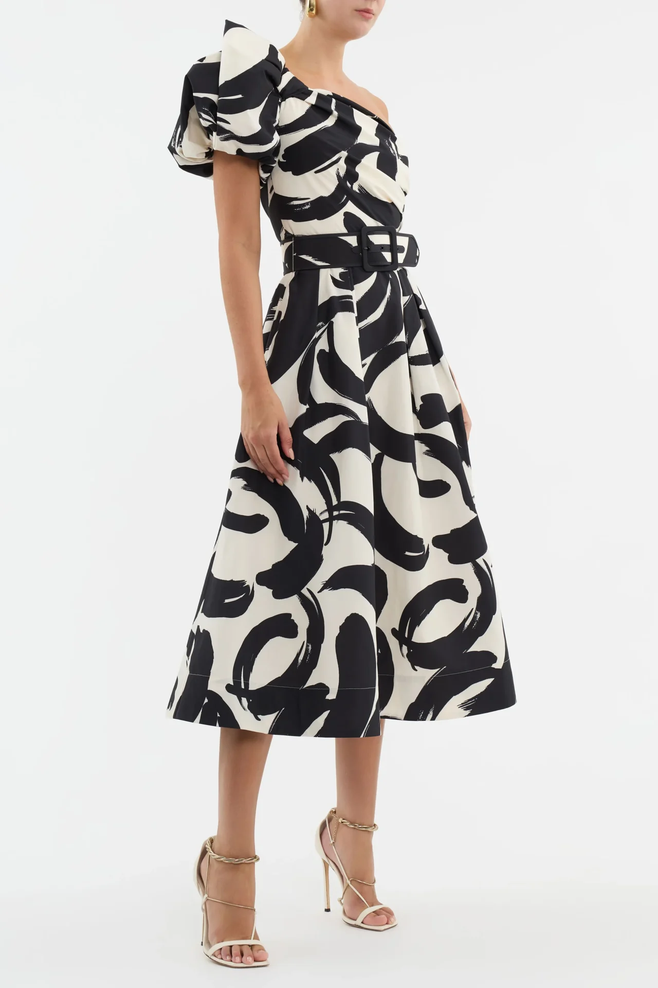 Rebecca Vallance Pompidou One shoulder Midi Dress