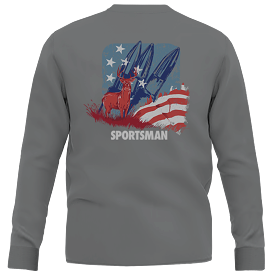 Red Whitetail & Blue Long Sleeve Shirt