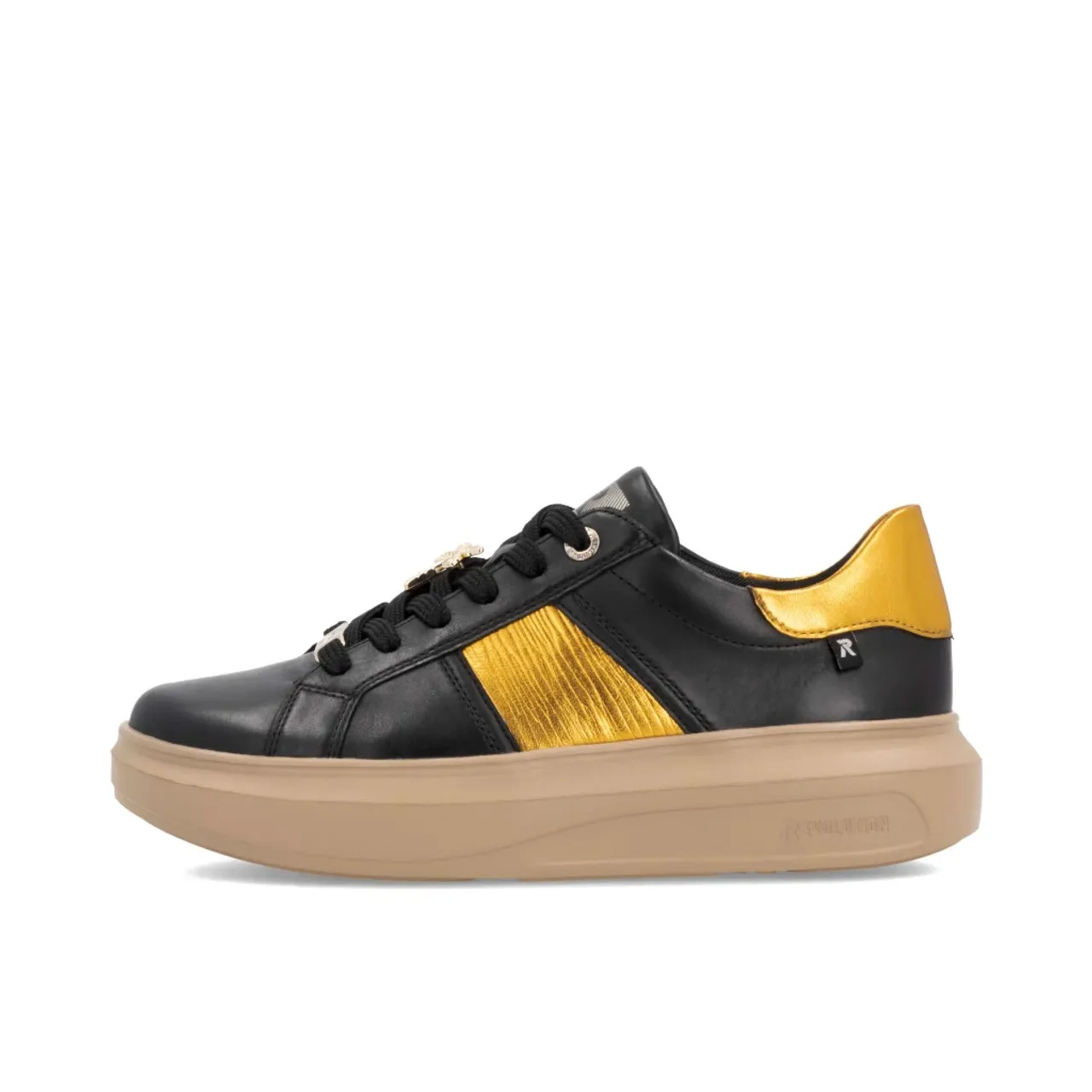 Rieker Evolution W1202-01 Black & Amber Sneaker