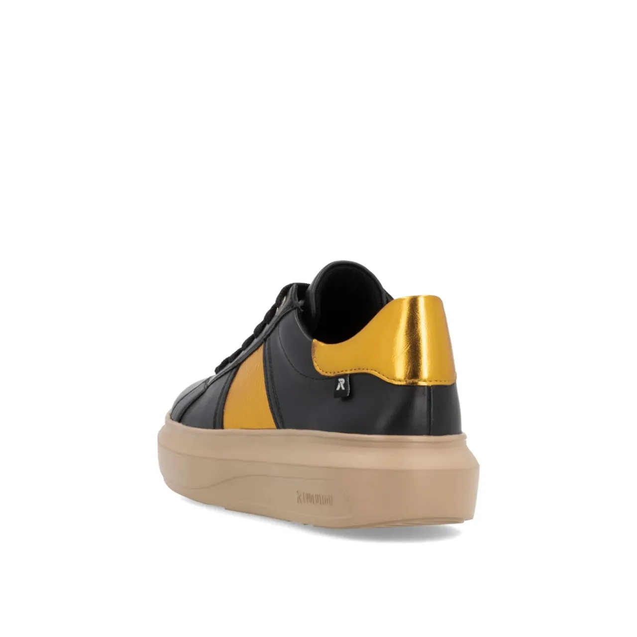 Rieker Evolution W1202-01 Black & Amber Sneaker