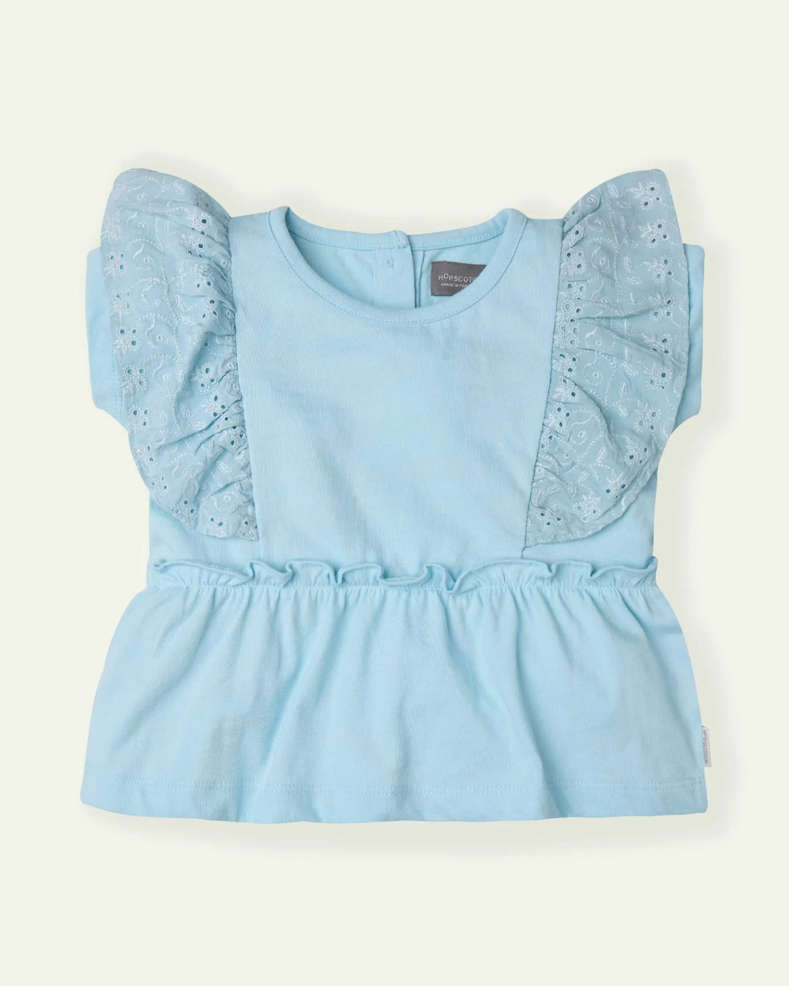 Ruffled Blue Top