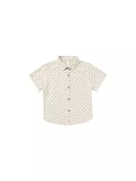 Rylee & Cru - Dove Check Collared Short Sleeve Shirt