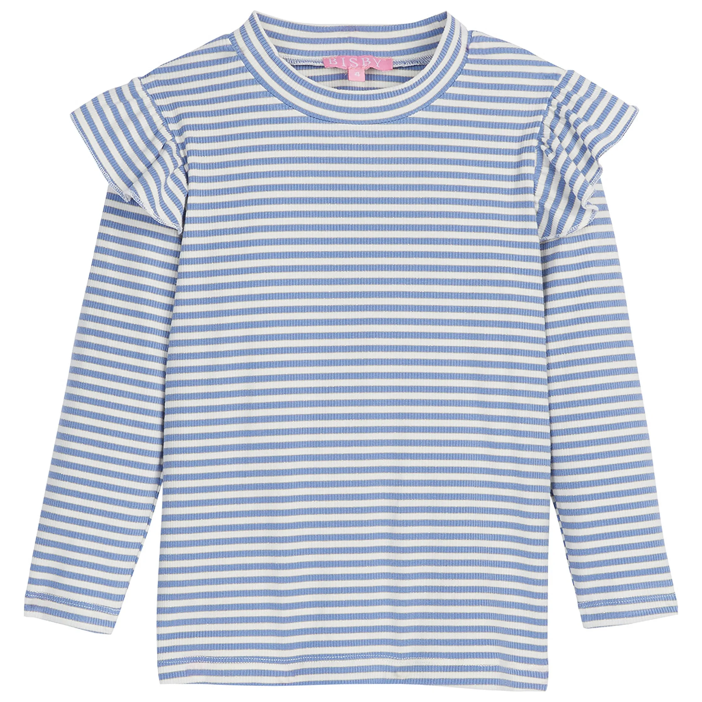 Sadie Top- French Blue Sparkle Stripe