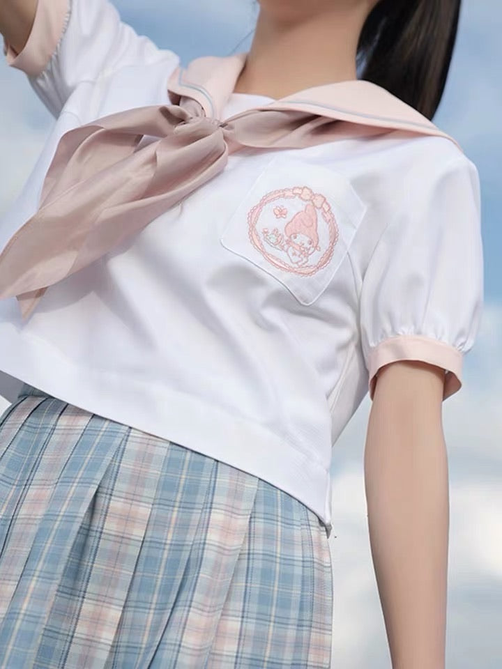 Sanrio collaboration My melody summer jk uniform short sleeve shirt