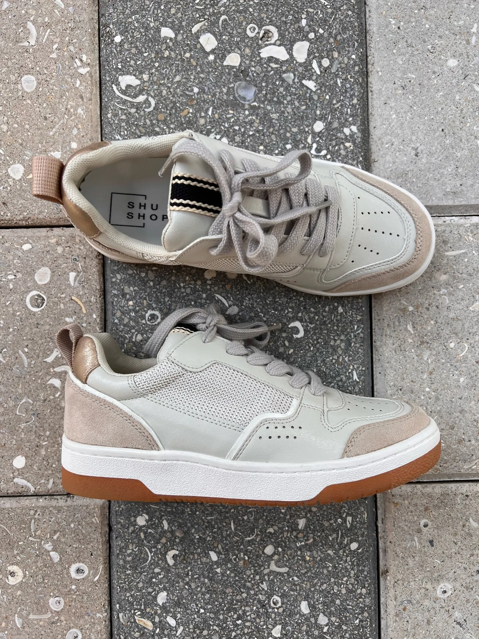 Shu Shop Romi Sneaker Distressed Taupe