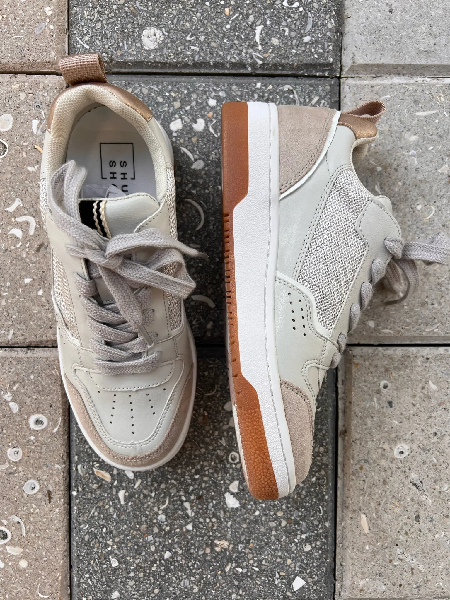 Shu Shop Romi Sneaker Distressed Taupe