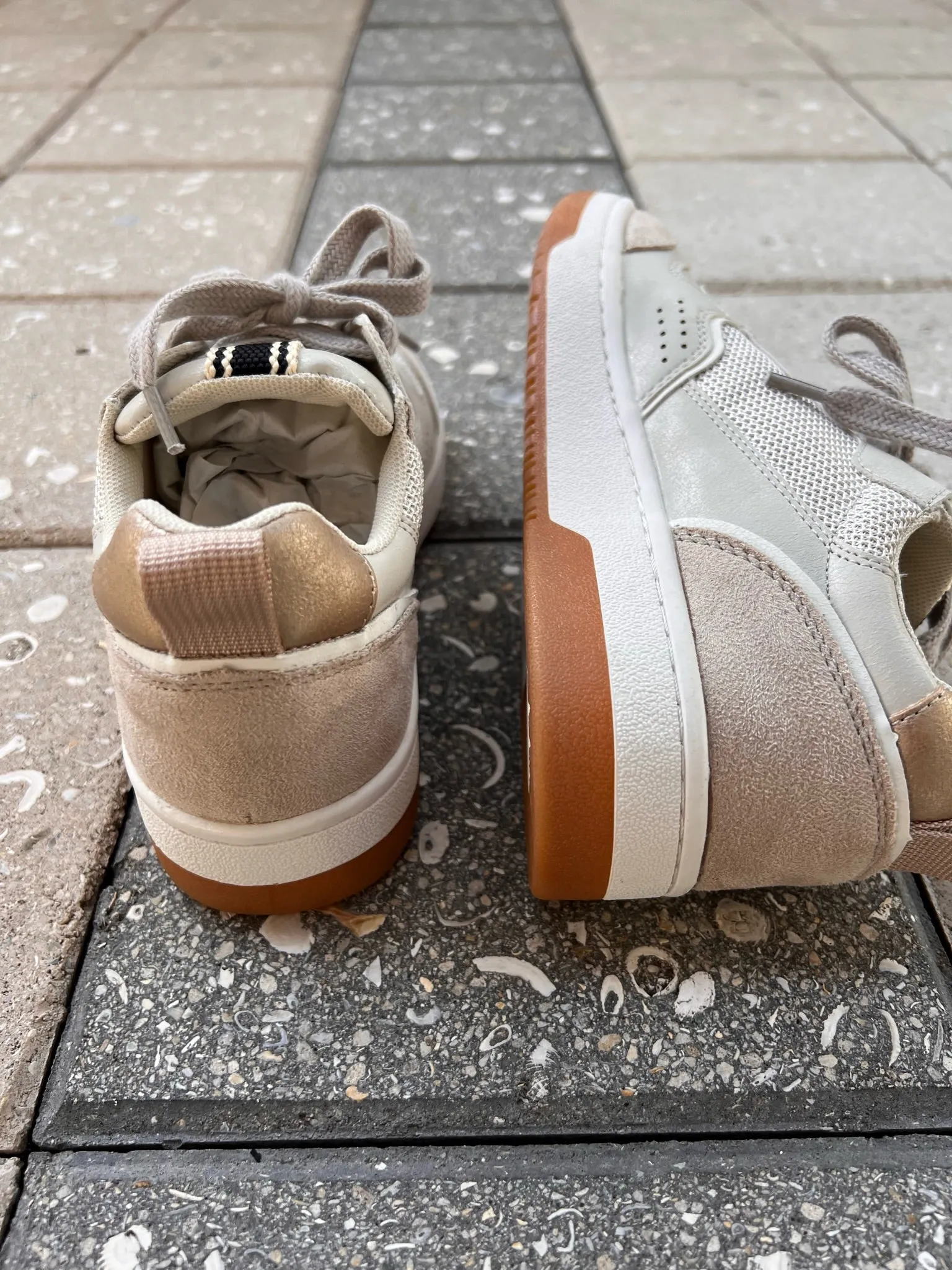 Shu Shop Romi Sneaker Distressed Taupe