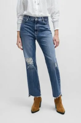 Slim-fit jeans in blue stretch denim