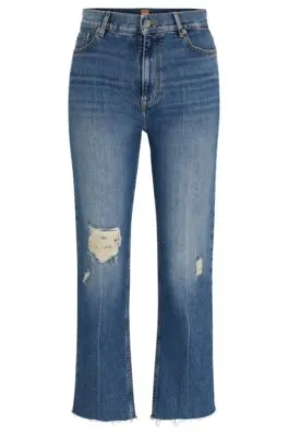 Slim-fit jeans in blue stretch denim