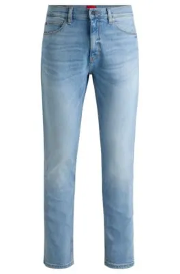 Slim-fit jeans in light-blue stretch denim