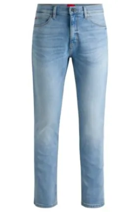 Slim-fit jeans in light-blue stretch denim