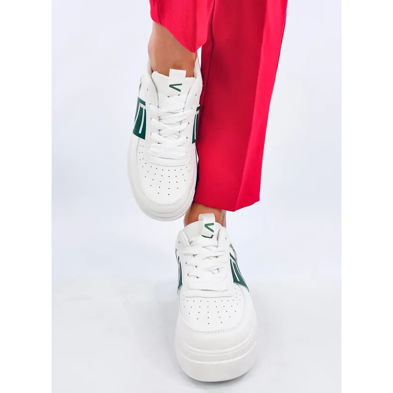 Sterry White Green platform sneakers