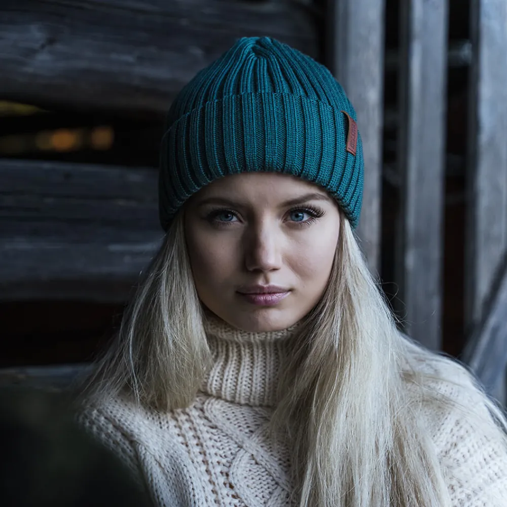 Superyellow Beam Lilac Merino Wool Beanie (Unisex)