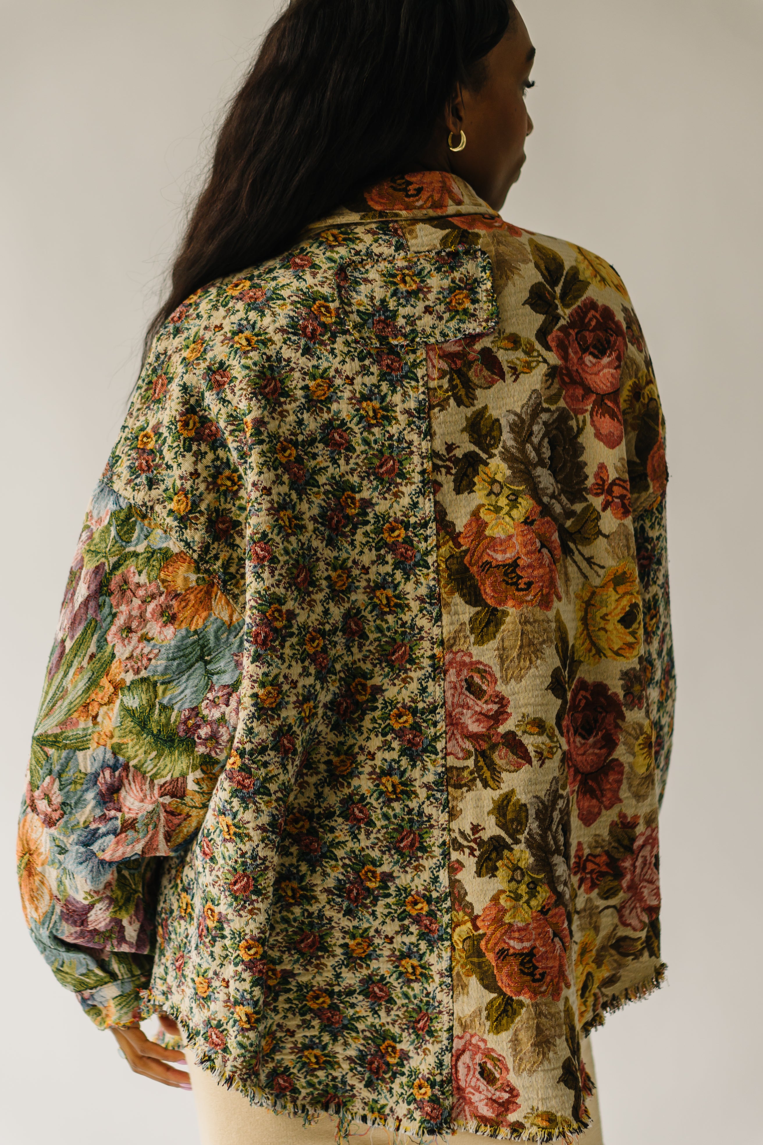 The Cornelia Floral Shacket in Orange Multi