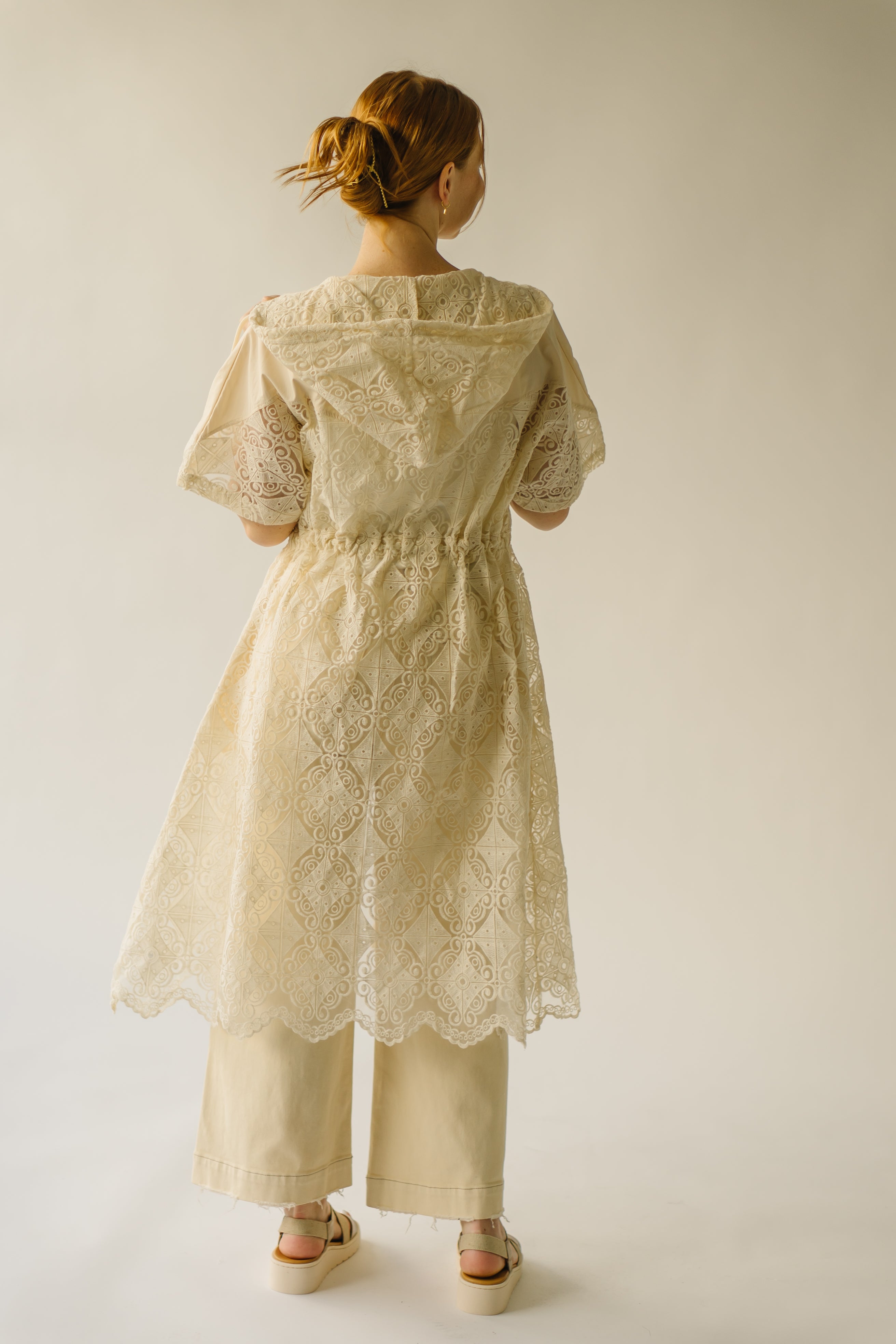 The Studard Organza Lace Jacket in Cream