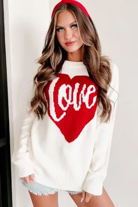 Touched By Love Graphic Sweater (White)