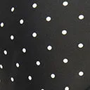 Unique Vintage Black & White Pin Dot Peplum Solana Tankini Swim Top