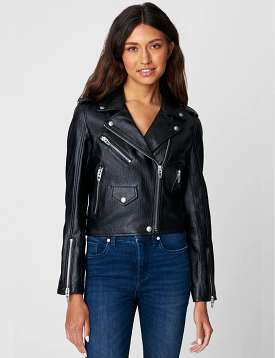 Vegan Leather Moto Jacket, Morning Gram