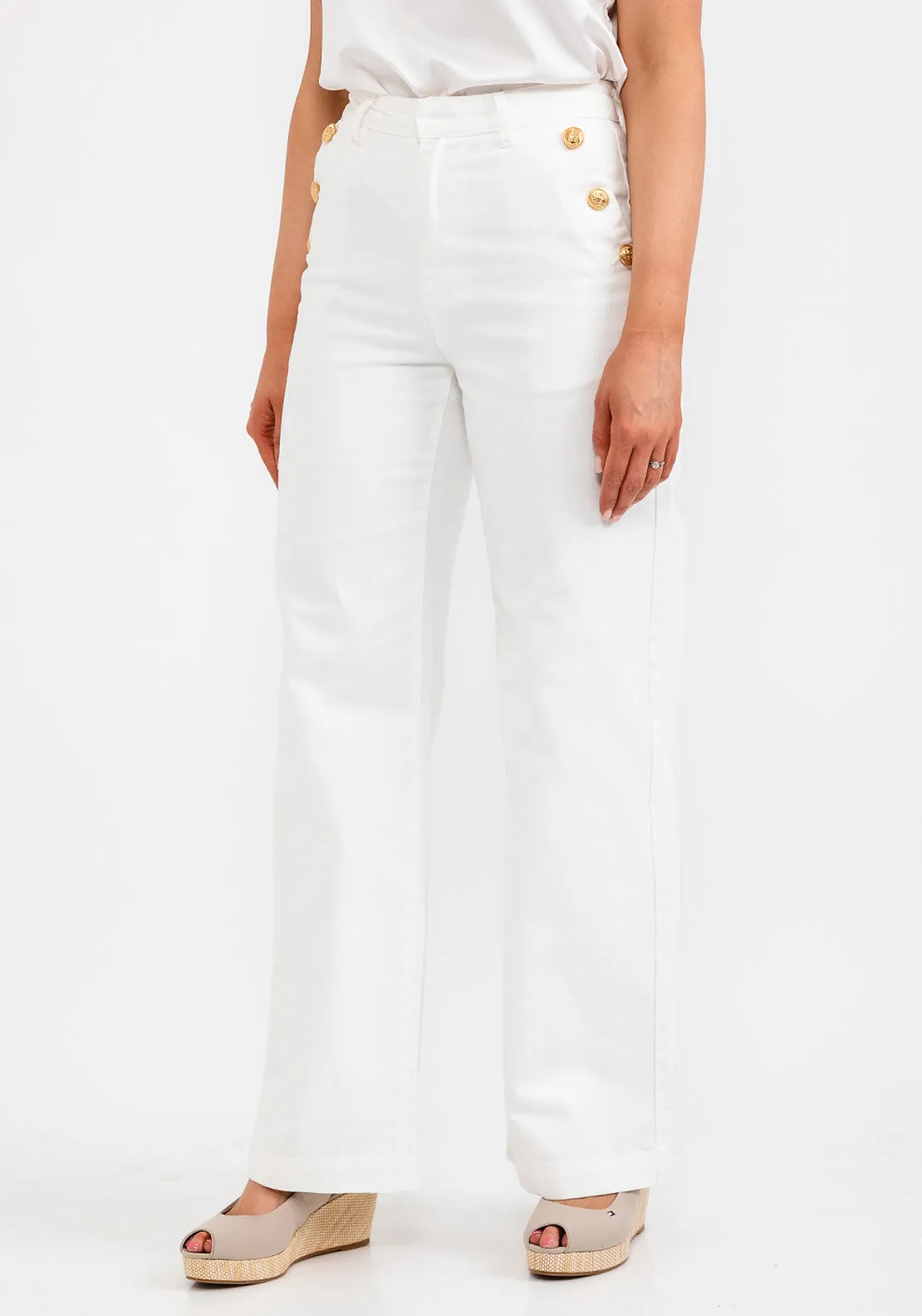 Vero Moda Margot Wide Leg Jeans, Snow White