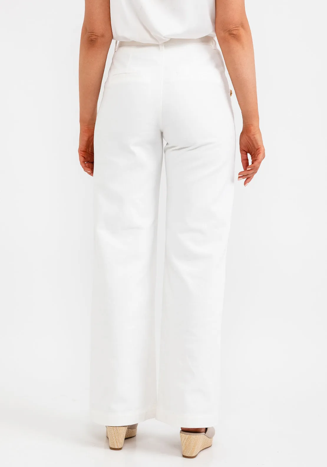 Vero Moda Margot Wide Leg Jeans, Snow White