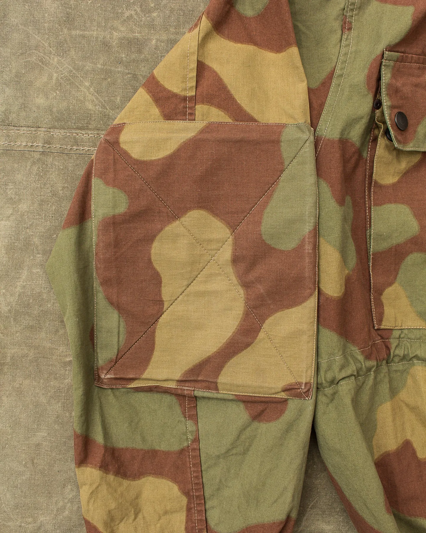 Vintage 1960's Italian Military M1929 Telo Mimetico Camouflage Cloth Jacket