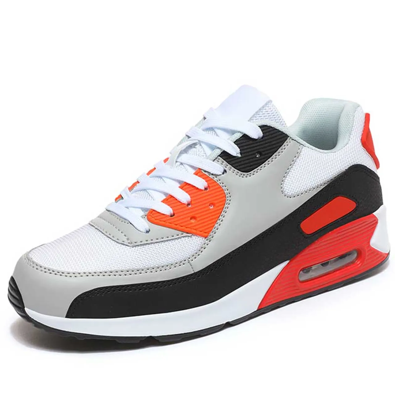 White black red coloris sport shoe sneaker