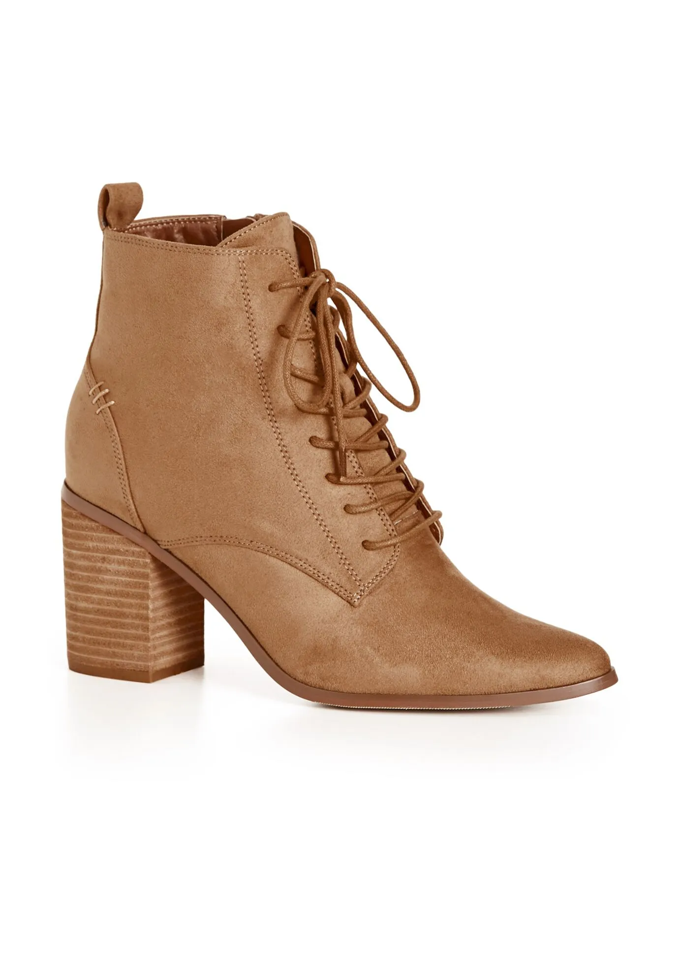 WIDE FIT Calista Ankle Boot - tan