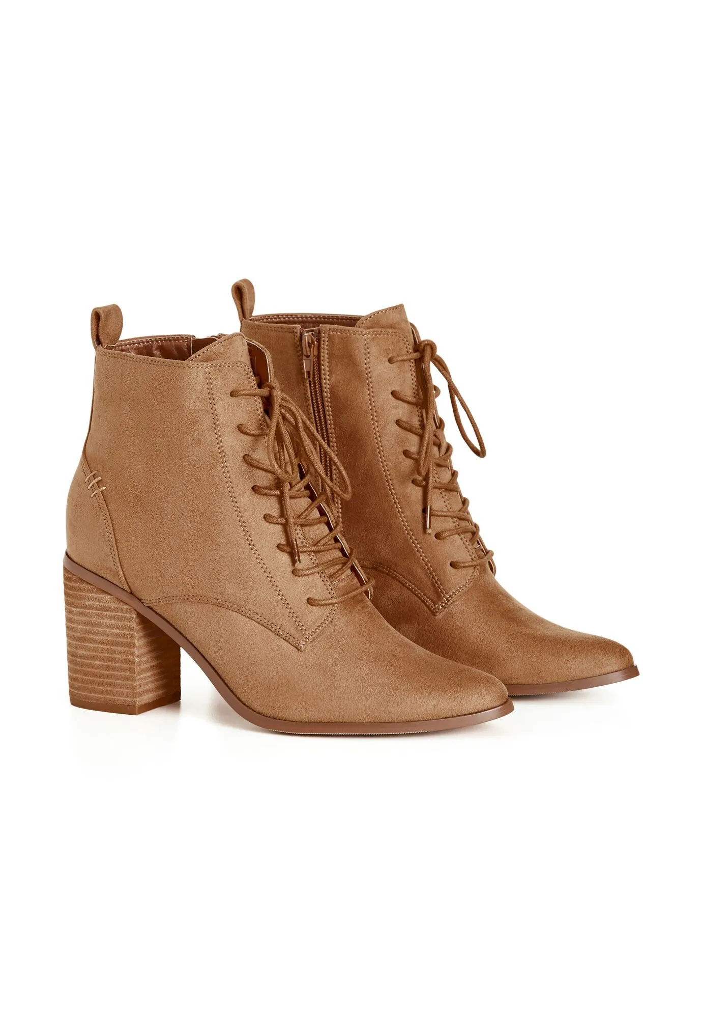 WIDE FIT Calista Ankle Boot - tan