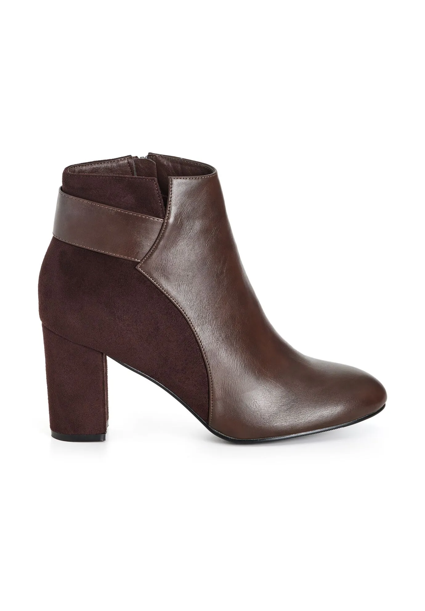 WIDE FIT Jax Ankle Boot - dark chocolate