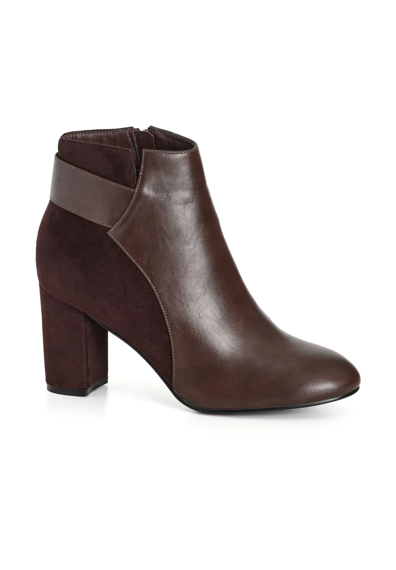 WIDE FIT Jax Ankle Boot - dark chocolate