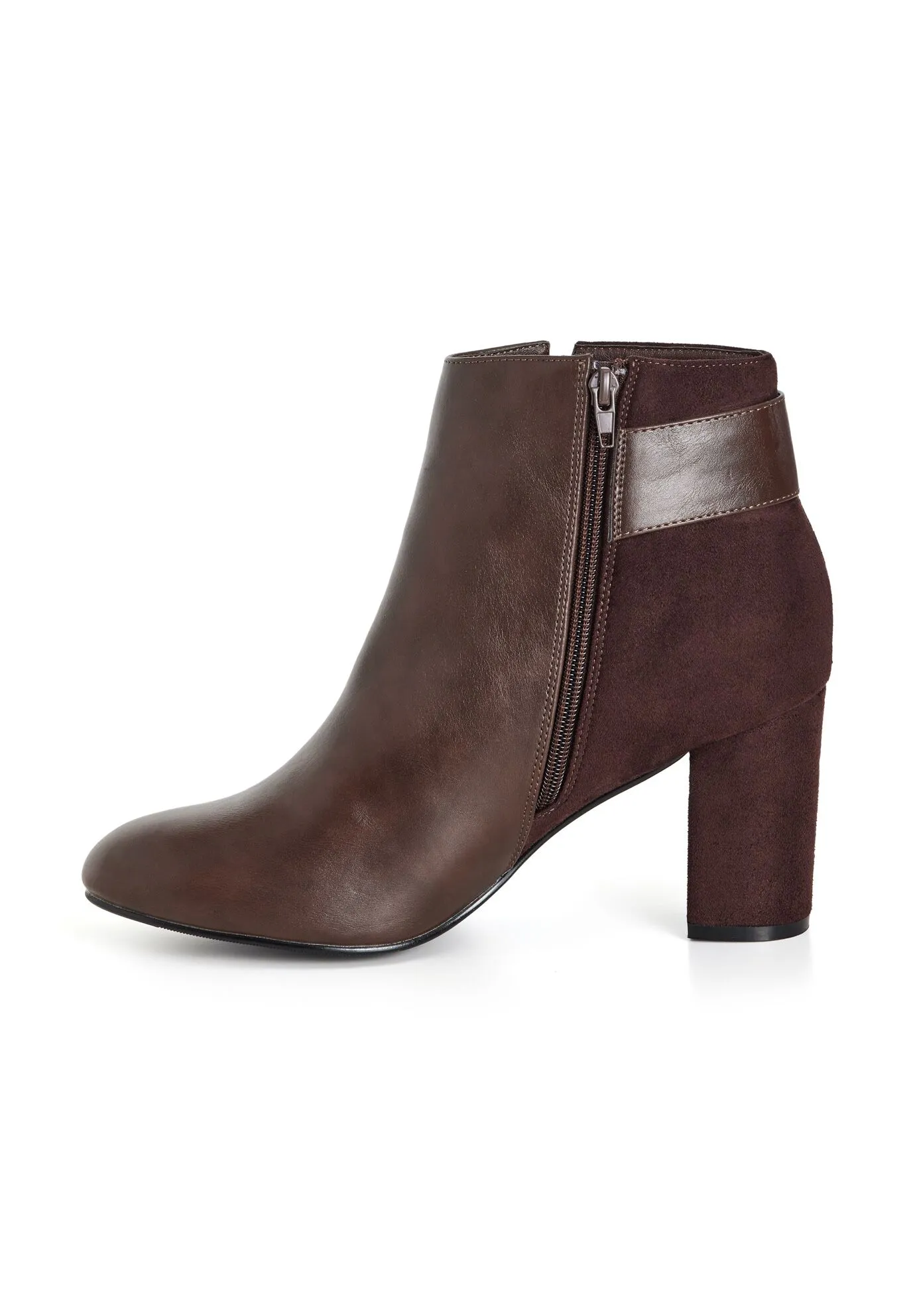 WIDE FIT Jax Ankle Boot - dark chocolate