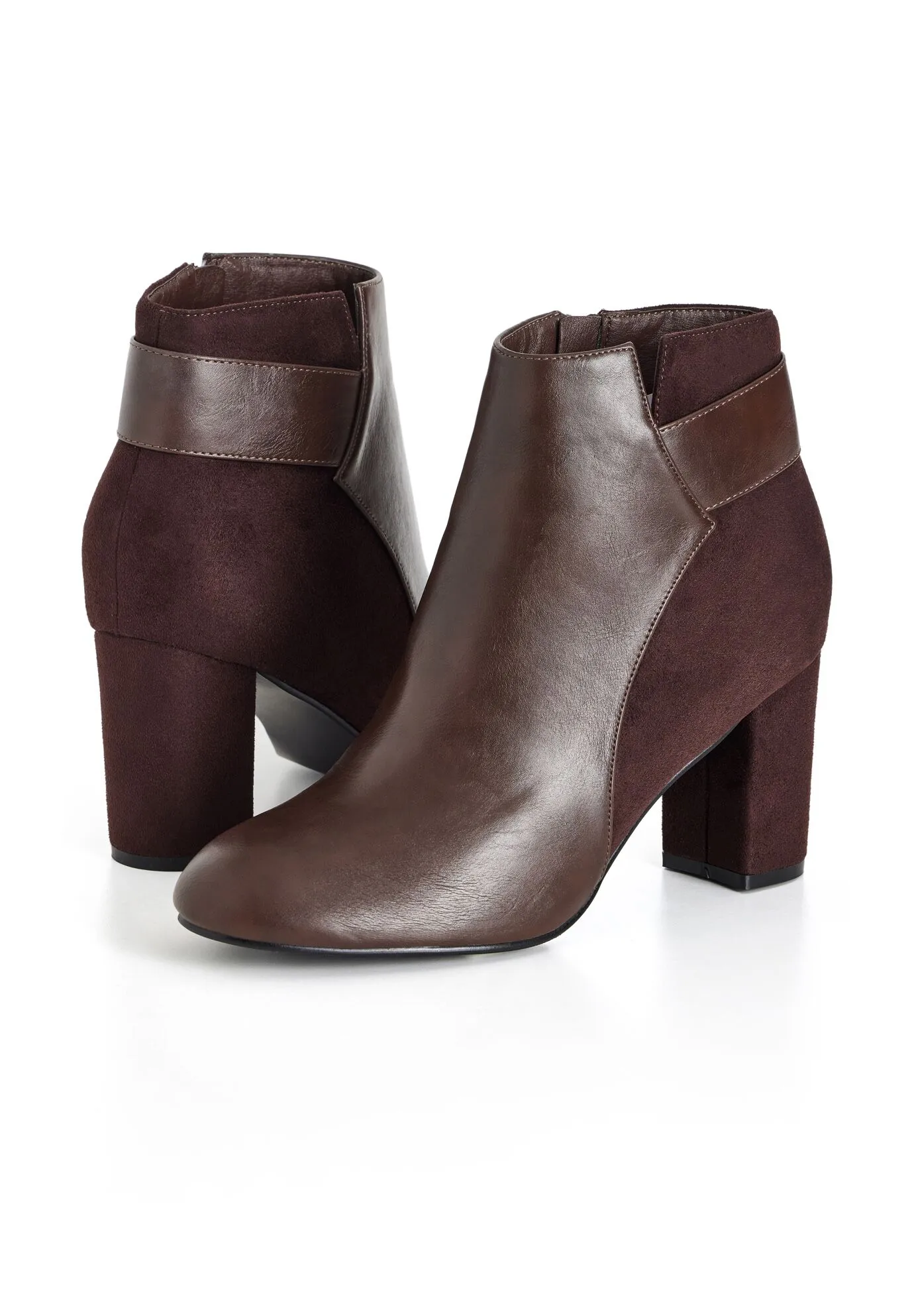 WIDE FIT Jax Ankle Boot - dark chocolate