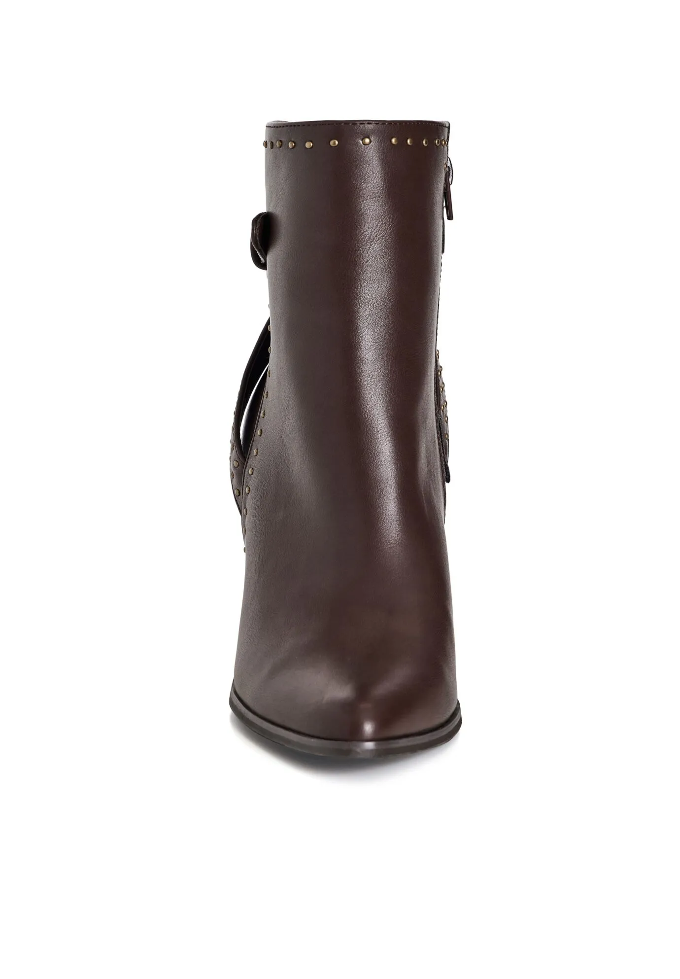 WIDE FIT Orly Ankle Boot - choc brown