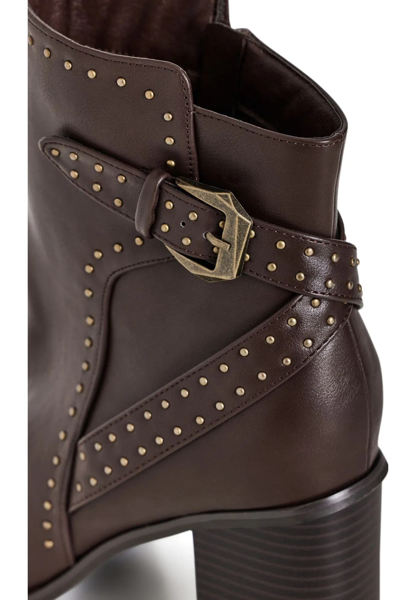 WIDE FIT Orly Ankle Boot - choc brown