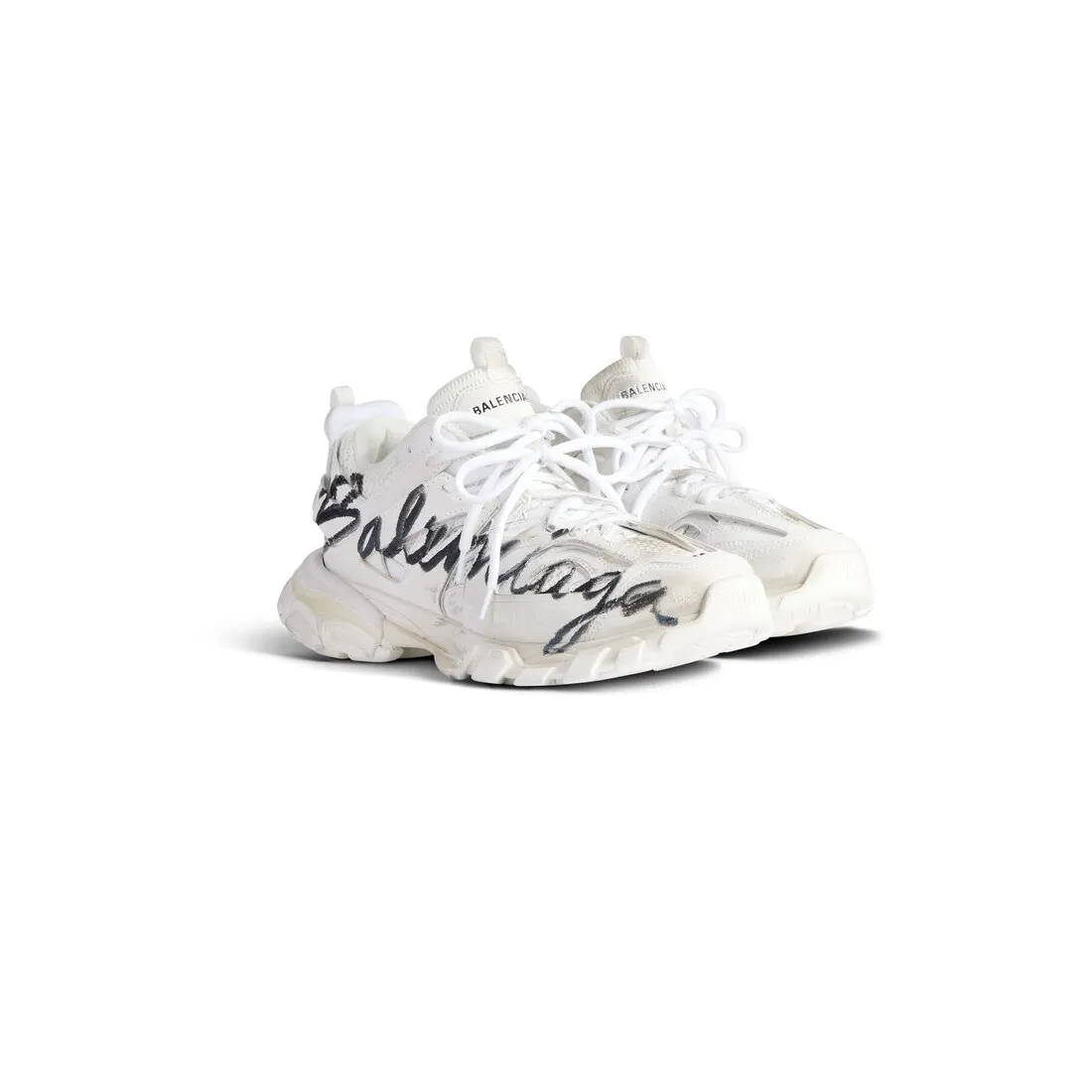      Women's Track Signature Sneaker in White/black 