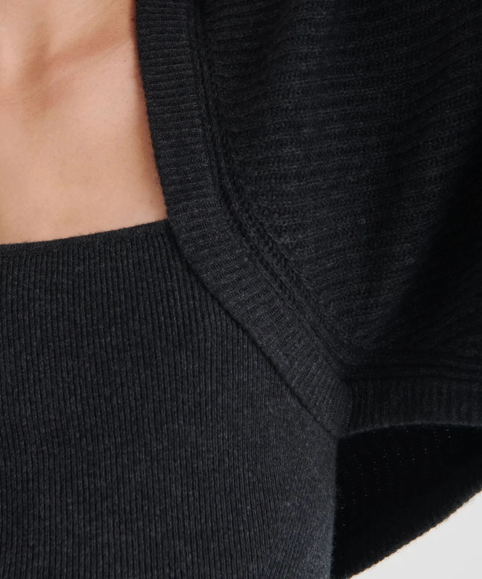 Wool Cashmere Fisherman Layered Sweater